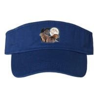 Three Capybaras And Moon Funny Capybara Humor Parody Visor