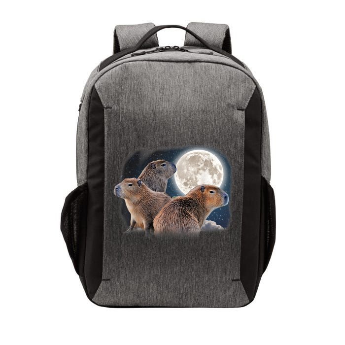 Three Capybaras And Moon Funny Capybara Humor Parody Vector Backpack