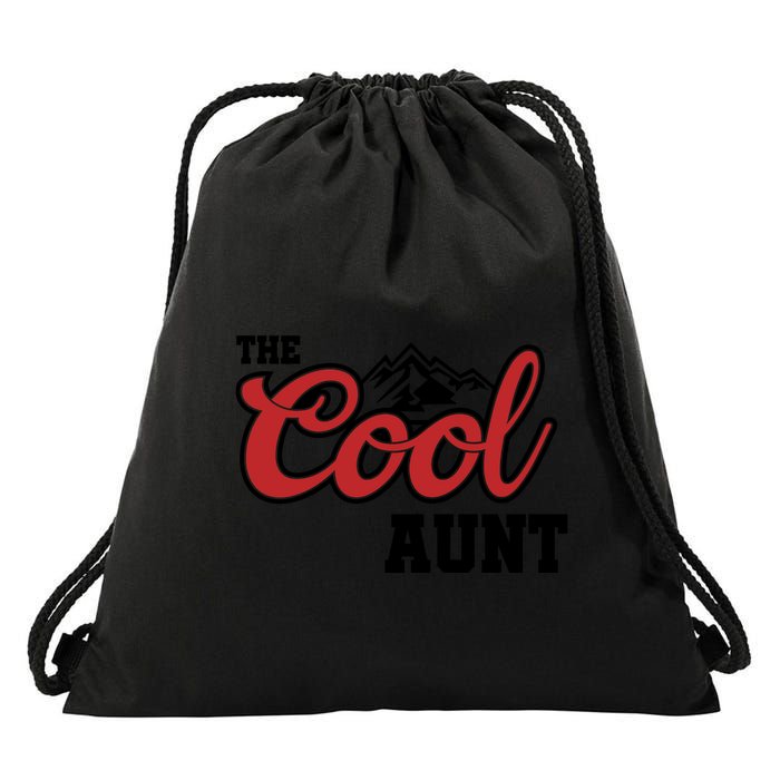The Cool Aunt Funny Family Beer Lover Joke Drawstring Bag