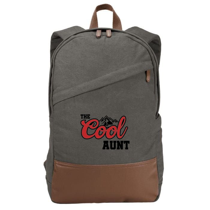 The Cool Aunt Funny Family Beer Lover Joke Cotton Canvas Backpack