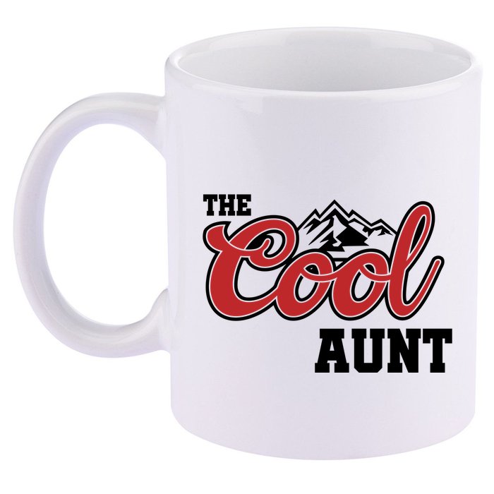 The Cool Aunt Funny Family Beer Lover Joke 11oz C Handle Ceramic Mug