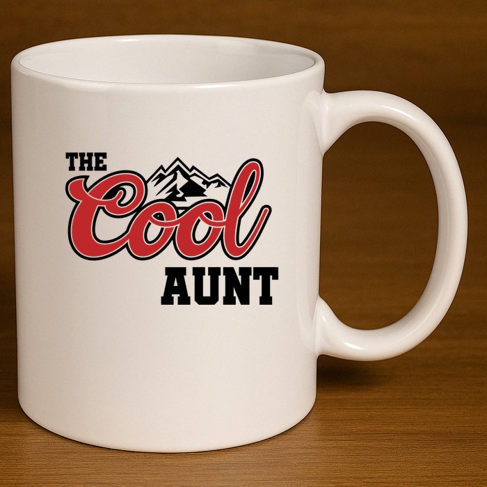 The Cool Aunt Funny Family Beer Lover Joke 11oz C Handle Ceramic Mug