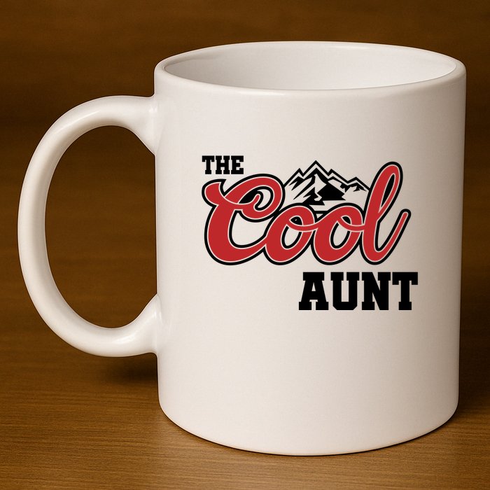The Cool Aunt Funny Family Beer Lover Joke 11oz C Handle Ceramic Mug