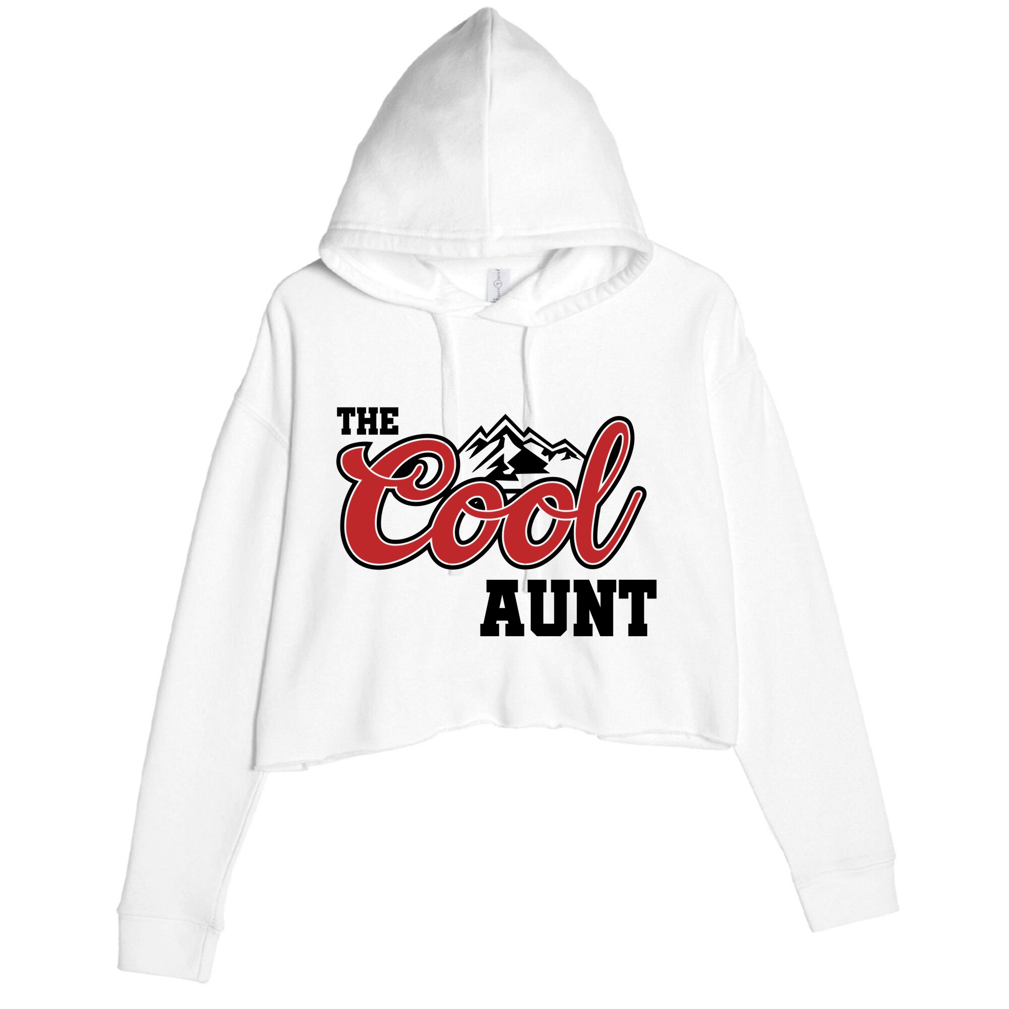 The Cool Aunt Funny Family Beer Lover Joke Crop Fleece Hoodie
