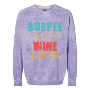 Teal Coral And Yellow Burpee Now Wine Later Adl005b Gift Colorblast Crewneck Sweatshirt