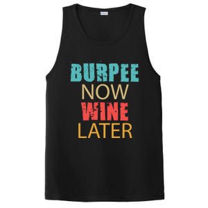 Teal Coral And Yellow Burpee Now Wine Later Adl005b Gift PosiCharge Competitor Tank