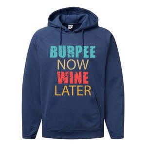 Teal Coral And Yellow Burpee Now Wine Later Adl005b Gift Performance Fleece Hoodie