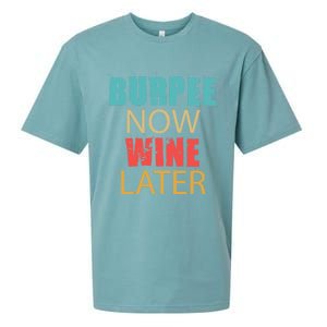 Teal Coral And Yellow Burpee Now Wine Later Adl005b Gift Sueded Cloud Jersey T-Shirt