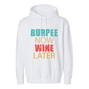 Teal Coral And Yellow Burpee Now Wine Later Adl005b Gift Garment-Dyed Fleece Hoodie