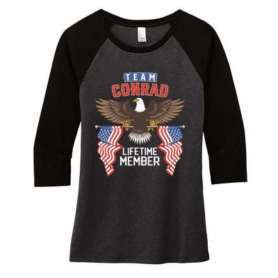 Team Conrad American Eagle Women's Tri-Blend 3/4-Sleeve Raglan Shirt