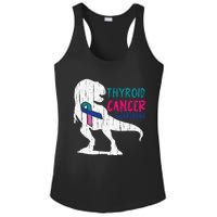 Thyroid Cancer Awareness Cool TRex Warrior Survivor Fighter Ladies PosiCharge Competitor Racerback Tank