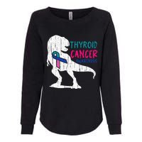 Thyroid Cancer Awareness Cool TRex Warrior Survivor Fighter Womens California Wash Sweatshirt