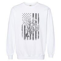 Tree Cutter American Flag Chainsaw Operator Arborist Patriot Garment-Dyed Sweatshirt