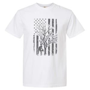 Tree Cutter American Flag Chainsaw Operator Arborist Patriot Garment-Dyed Heavyweight T-Shirt