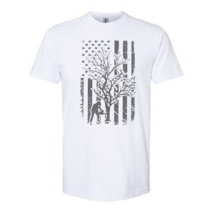 Tree Cutter American Flag Chainsaw Operator Arborist Patriot Softstyle CVC T-Shirt