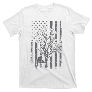 Tree Cutter American Flag Chainsaw Operator Arborist Patriot T-Shirt