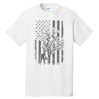 Tree Cutter American Flag Chainsaw Operator Arborist Patriot Tall T-Shirt