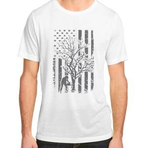 Tree Cutter American Flag Chainsaw Operator Arborist Patriot Adult ChromaSoft Performance T-Shirt