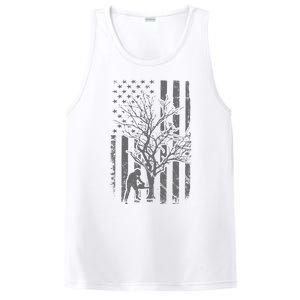 Tree Cutter American Flag Chainsaw Operator Arborist Patriot PosiCharge Competitor Tank