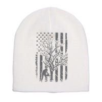 Tree Cutter American Flag Chainsaw Operator Arborist Patriot Short Acrylic Beanie