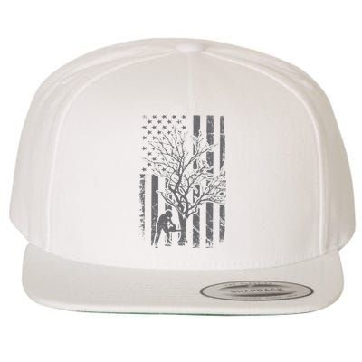 Tree Cutter American Flag Chainsaw Operator Arborist Patriot Wool Snapback Cap