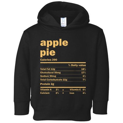 Thanksgiving Christmas Apple Pie Nutritional Facts  Toddler Hoodie