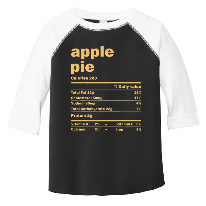 Thanksgiving Christmas Apple Pie Nutritional Facts  Toddler Fine Jersey T-Shirt