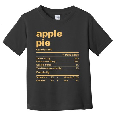 Thanksgiving Christmas Apple Pie Nutritional Facts  Toddler T-Shirt