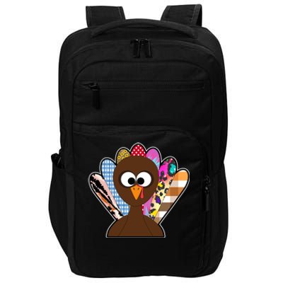 Turkey Colorful Abstract Thanksgiving Impact Tech Backpack