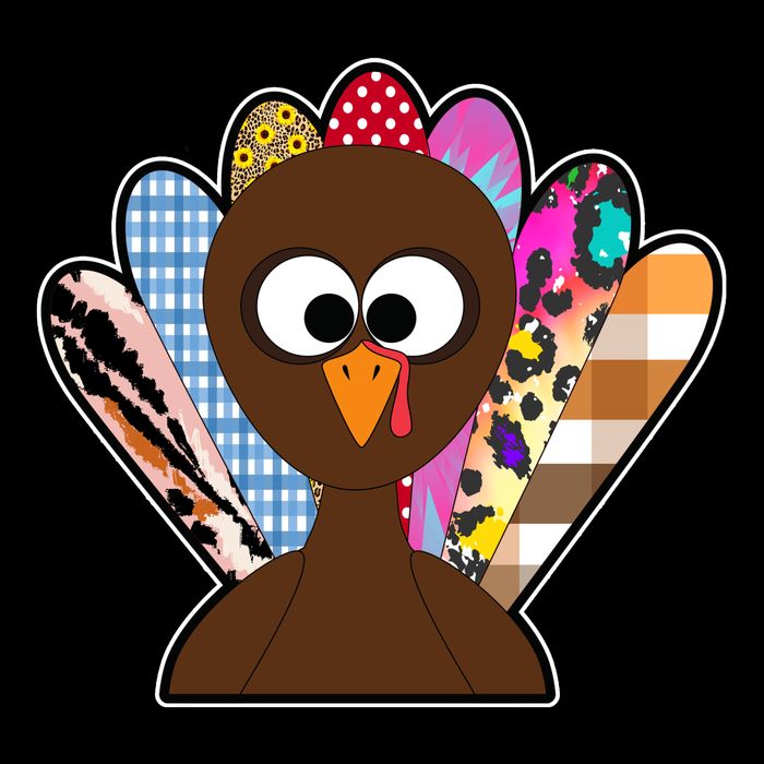 Turkey Colorful Abstract Thanksgiving 16 in Basic Backpack