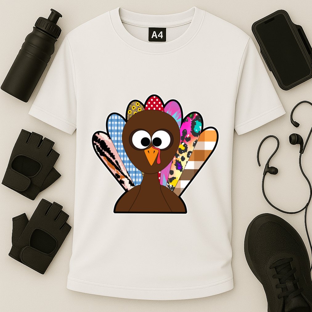 Turkey Colorful Abstract Thanksgiving Performance Shirt