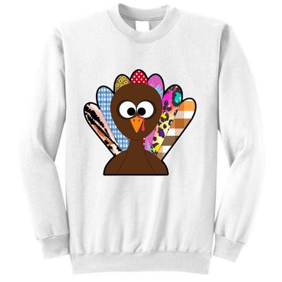 Turkey Colorful Abstract Thanksgiving Sweatshirt