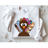 Turkey Colorful Abstract Thanksgiving Sweatshirt