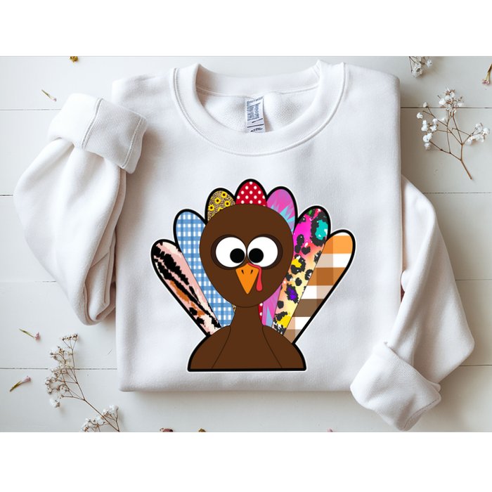 Turkey Colorful Abstract Thanksgiving Sweatshirt