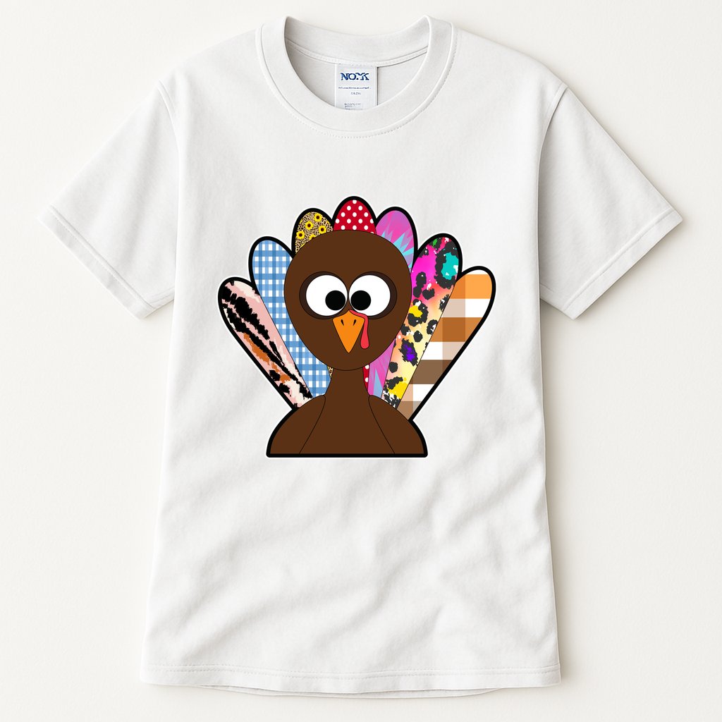 Turkey Colorful Abstract Thanksgiving Tall T-Shirt