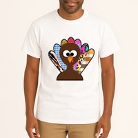 Turkey Colorful Abstract Thanksgiving Tall T-Shirt