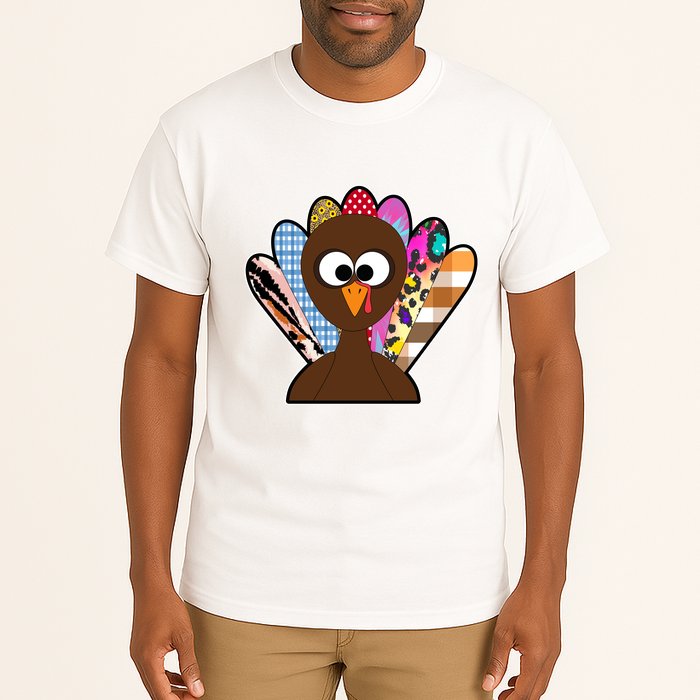 Turkey Colorful Abstract Thanksgiving Tall T-Shirt