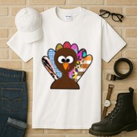 Turkey Colorful Abstract Thanksgiving Tall T-Shirt