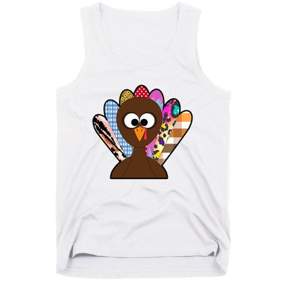 Turkey Colorful Abstract Thanksgiving Tank Top