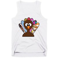 Turkey Colorful Abstract Thanksgiving Tank Top