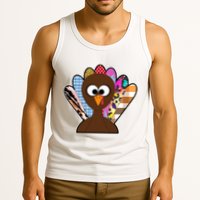 Turkey Colorful Abstract Thanksgiving Tank Top