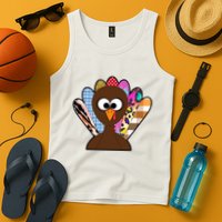 Turkey Colorful Abstract Thanksgiving Tank Top