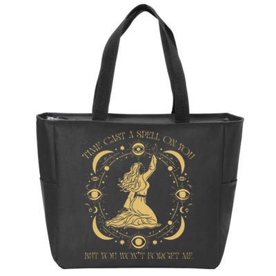 Time Cast A Spell On You Graphic But You WonT Forget Me Zip Tote Bag