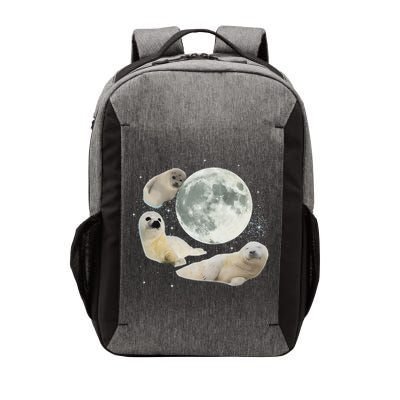 Three Cute Baby Seals Moon 3 Seal Funny Weird Cursed Meme Vector Backpack