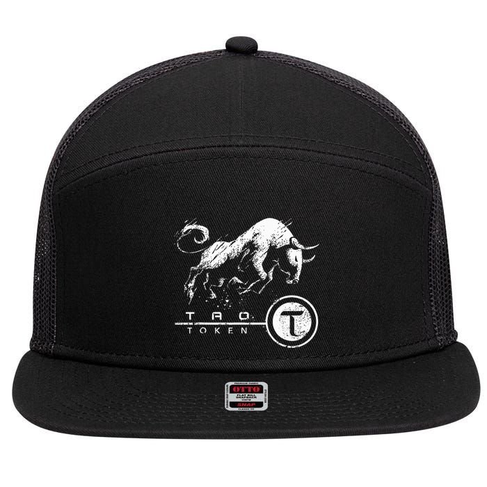 Tao Coin Bittensor Token In A Blockchain Crypto Bullrun 7 Panel Mesh Trucker Snapback Hat