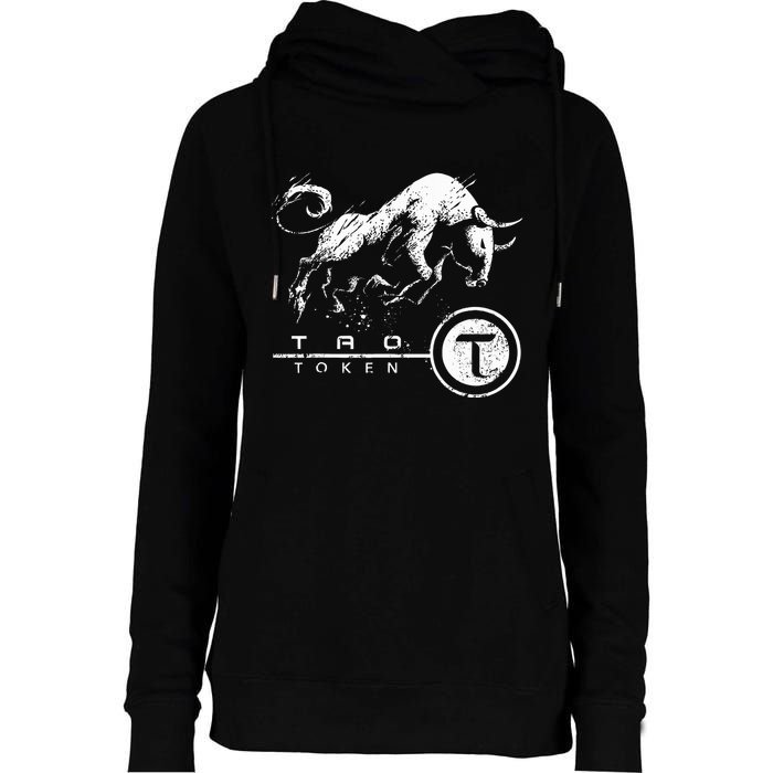 Tao Coin Bittensor Token In A Blockchain Crypto Bullrun Womens Funnel Neck Pullover Hood