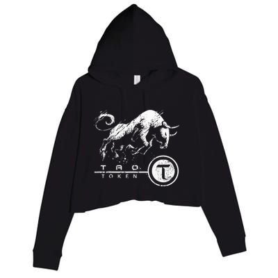 Tao Coin Bittensor Token In A Blockchain Crypto Bullrun Crop Fleece Hoodie