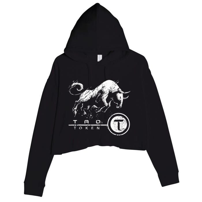Tao Coin Bittensor Token In A Blockchain Crypto Bullrun Crop Fleece Hoodie