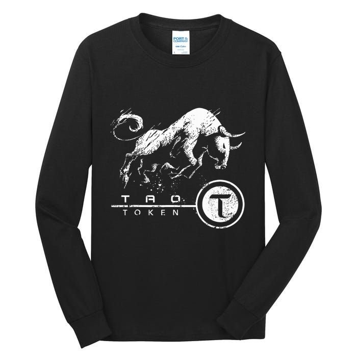 Tao Coin Bittensor Token In A Blockchain Crypto Bullrun Tall Long Sleeve T-Shirt