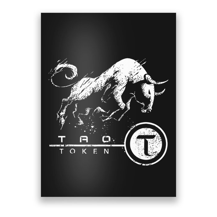 Tao Coin Bittensor Token In A Blockchain Crypto Bullrun Poster